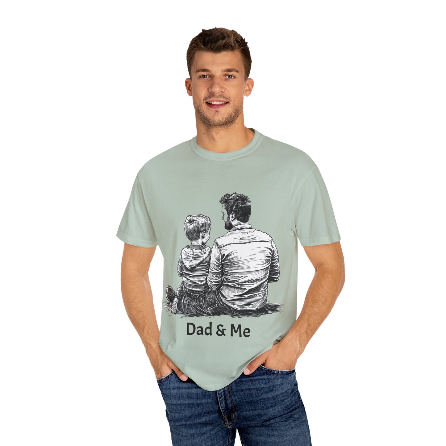Dad & Me Unisex Garment-Dyed T-Shirt - Perfect Gift for Father's Day and Family Occasions